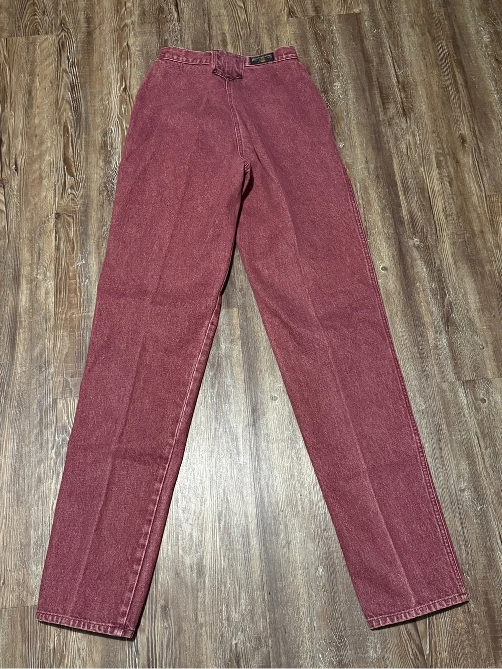 Vintage Rocky Mountain Straight Leg Jeans Women's 7/28 Rusty Red Wash 90s Denim